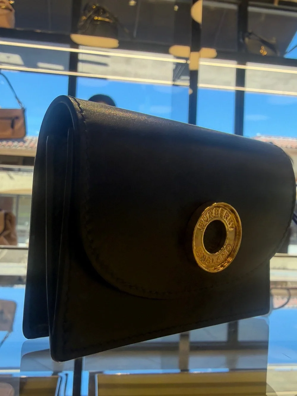 Burberry Black Leather Card Holder